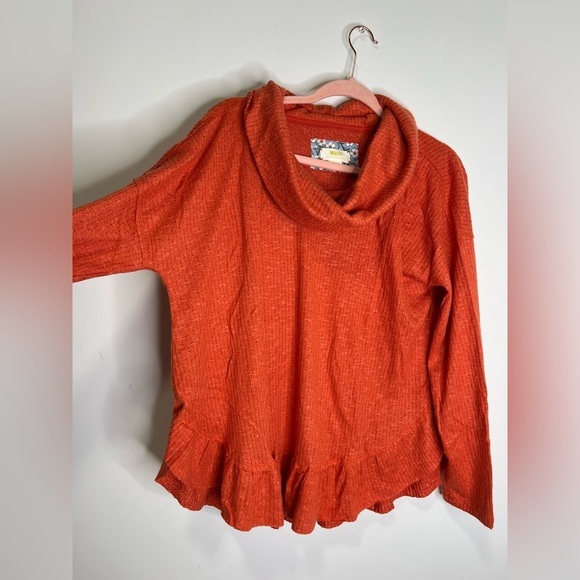 Beautiful Cowl Neck Maeve Anthropologie knit frilly top. Size Small. - Picture 8 of 15